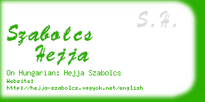 szabolcs hejja business card